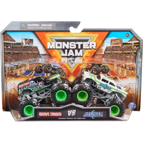 Spin master monster jam: earth shaker vs megalodon - 2 pack vehicle (20150277) 6064128 778988380574