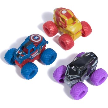 Spin Master Marvel Avengers monster jam,  mini monster truck 3-pack, black panther, captain america, ir 6070229 681147039759
