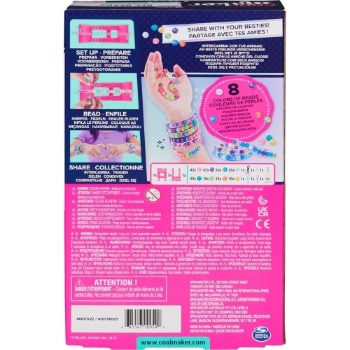 Spin Master cool maker, bff beads friendship bracelet making kit, 230 beads for bracele 6075722 681147109599