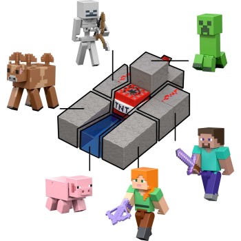 mattel minecraft - φιγούρες 8εκ. minecraft redstone charged skeleton GTP08 / JJR93 194735341177