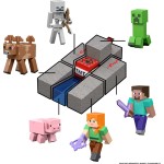 Mattel Minecraft Pig Action Figure & Accessory Set, 3.25-inch Scale Collectible Toy With Building Piece GTP08 / JJR96 1947353410