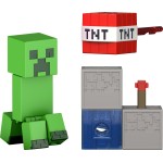 Mattel Minecraft Creeper Action Figure & Accessory Set, 3.25-inch Scale Collectible Toy With Building Piece GTP08 / JJR92 194735