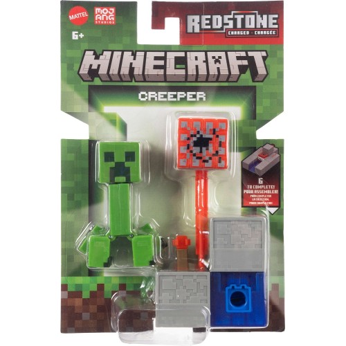 Mattel Minecraft Creeper Action Figure & Accessory Set, 3.25-inch Scale Collectible Toy With Building Piece GTP08 / JJR92 194735