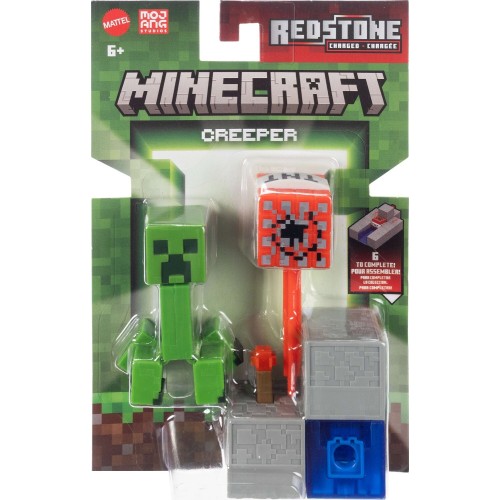 Mattel Minecraft Creeper Action Figure & Accessory Set, 3.25-inch Scale Collectible Toy With Building Piece GTP08 / JJR92 194735