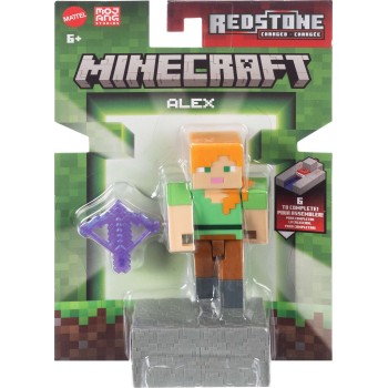 Mattel Minecraft Alex Action Figure & Accessory Set, 3.25-inch Scale Collectible Toy With Building Piece GTP08 / JJR91 194735341