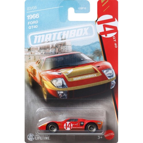 Mattel matchbox mb aytokinhtakia θεματική mbx ford gt40 GGF12 / JJR52 194735340811