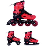 ΑΘΛΟΠΑΙΔΙΑ 3k αυξομειούμενα πατίνια/roller skates/παγοπέδιλα 3 σε 1 - κόκκινο χρώμα κόκκινο, μέγεθος 39-42 002.10306/RIS/RD/39 9
