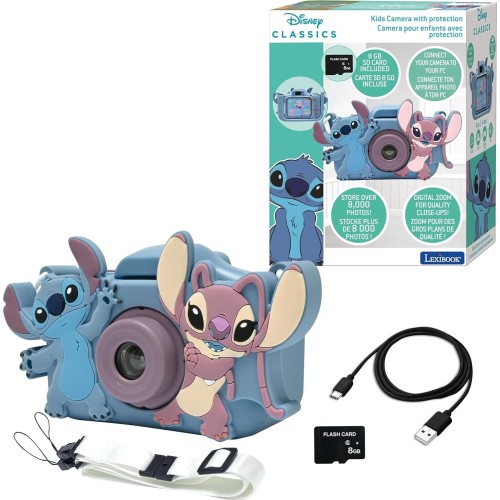 Lexibook dj078d, angel, disney stitch, 4-in-1 camera for children with protection, v 25.DJ078D 3380743106502