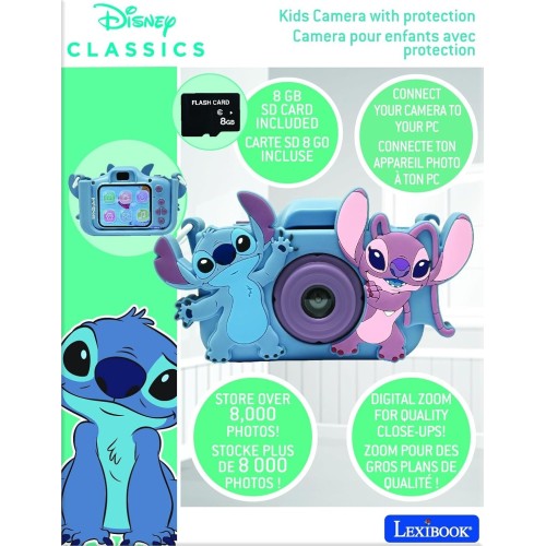Disney Stitch Παιδική φωτογραφική μηχανή lexibook - stitch ,με κάρτα sd 25.DJ078D 3380743106502
