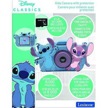Lexibook dj078d, angel, disney stitch, 4-in-1 camera for children with protection, v 25.DJ078D 3380743106502