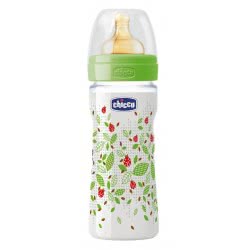 Chicco Μπιμπερό Πλαστικό Με Θηλή Από Καουτσούκ, Φαρδιά Βάση Για 2M+ 250Ml A61-70760-00 8003670879091