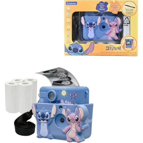 Disney Stitch lexibook,  stitch, starcam print, camera pack with instant printer, sd card 25.DJ130DZ 3380743116570