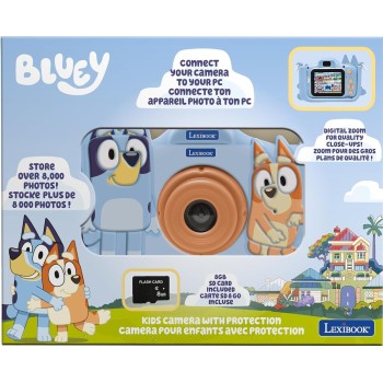 Lexibook bluey 4-in-1 kids camera with protective case, photo, video, mp3, and game  25.DJ078BY 3380743113593