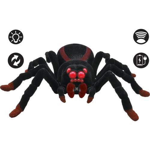 lexibook, realistic remote  tarantula/spider, 8 hairy legs, 2 mandibles, li 25.SPIDER01 3380743096803
