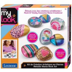 Lexibook Cra-z-art My Look Metallic Mania Rock Art Stone Craft Kit (crss1) 35.CRSS1 3380743110271