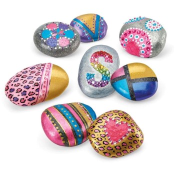 Lexibook Cra-z-art My Look Metallic Mania Rock Art Stone Craft Kit (crss1) 35.CRSS1 3380743110271