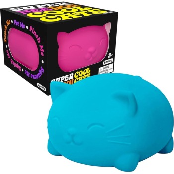 Gama Brands Schylling Cool Cats Super Nee Doh Stress Balls - Anxiety Toys, Sensory Ball, Fidget Toys, Needoh Stress Relief Toys,