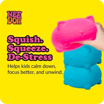 Gama Brands Schylling Cool Cats Super Nee Doh Stress Balls - Anxiety Toys, Sensory Ball, Fidget Toys, Needoh Stress Relief Toys,