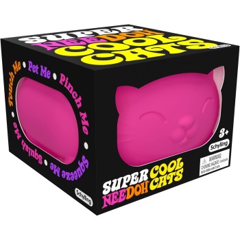 Gama Brands Schylling Cool Cats Super Nee Doh Stress Balls - Anxiety Toys, Sensory Ball, Fidget Toys, Needoh Stress Relief Toys,