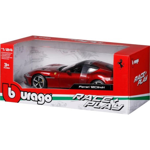 Bburago αγώνας ferrari και παιχνίδι 12 κυλινδριών - κλίμακα 1:24 - απίστευτα λεπτομερείς die-ca 18/26033 4893993260331