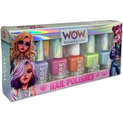 kids licensing WOW Generation Set With 5 Glitter Nail Polishes With Pastel Colors WOW00110 8435507885430