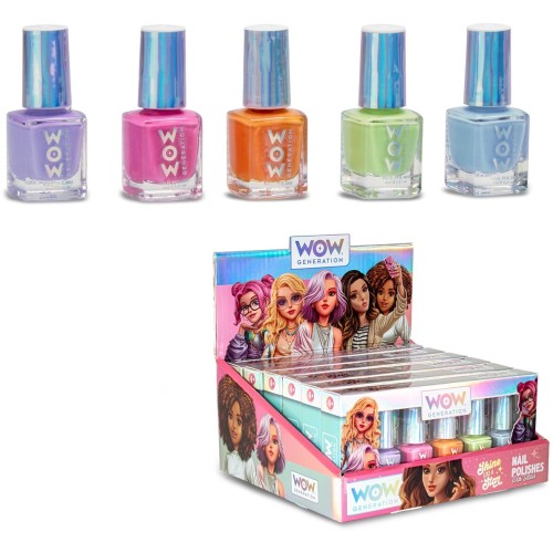 kids licensing WOW Generation Set With 5 Glitter Nail Polishes With Pastel Colors WOW00110 8435507885430
