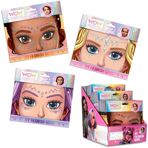 kids licensing GLAM FACIAL GEMS CDU WOW GENERATION WOW00099 8435507883252