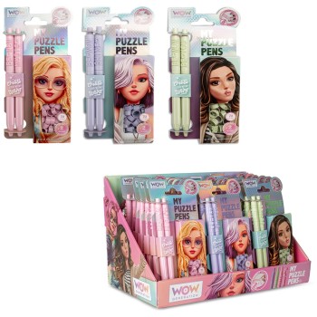 kids licensing MY PUZZLE PENS SET IN  CDU WOW GENERATION  WOW00076 8435507883023