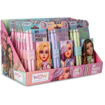kids licensing MY PUZZLE PENS SET IN  CDU WOW GENERATION  WOW00076 8435507883023