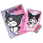 kids licensing Hello Kitty COLOURING SET WITH NOTEBOOK KUROMI  KU00019 8435507893640