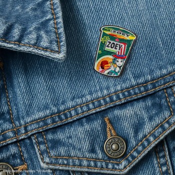 cinereplicas: k-pop demon hunters - zoey hamburger noodles pin CR3128 4895205625396