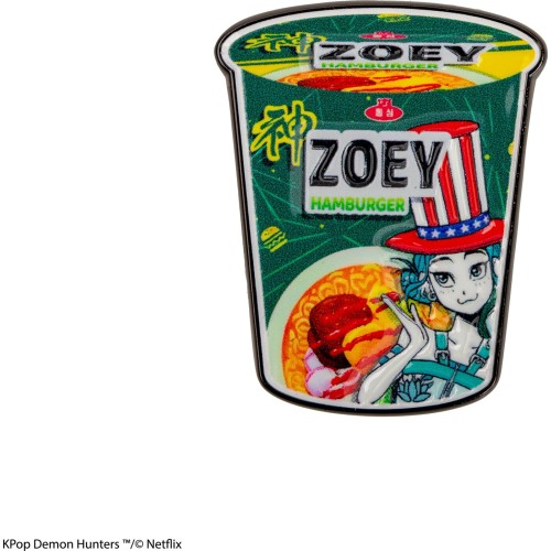 cinereplicas: k-pop demon hunters - zoey hamburger noodles pin CR3128 4895205625396