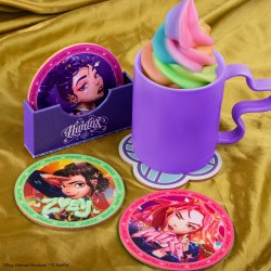 kpop demon hunters cinereplicas: k-pop demon hunters - huntr/x coasters set of 4 CR4121 4895205624894