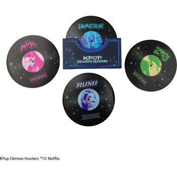cinereplicas: k-pop demon hunters - hunters and demons soundtrack coasters  set of 4 CR4120 4895205624887
