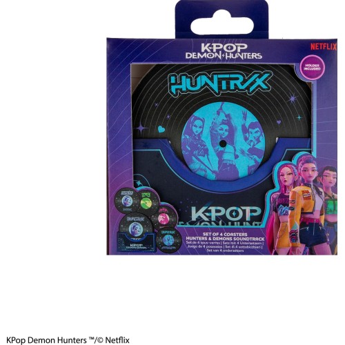 cinereplicas: k-pop demon hunters - hunters and demons soundtrack coasters  set of 4 CR4120 4895205624887
