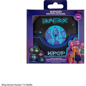 cinereplicas: k-pop demon hunters - hunters and demons soundtrack coasters  set of 4 CR4120 4895205624887