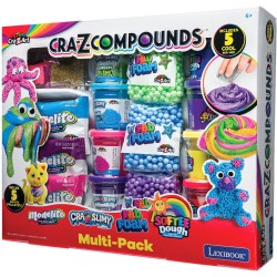 Lexibook cra-z-art crazy mixes medium  4 kinds of compounds for squeezing with glitter and decorations ages 6+, 1+ players 35.CR
