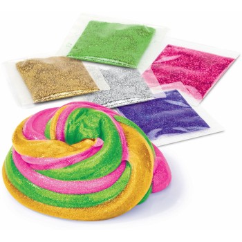 Lexibook cra-z-art crazy mixes medium  4 kinds of compounds for squeezing with glitter and decorations ages 6+, 1+ players 35.CR