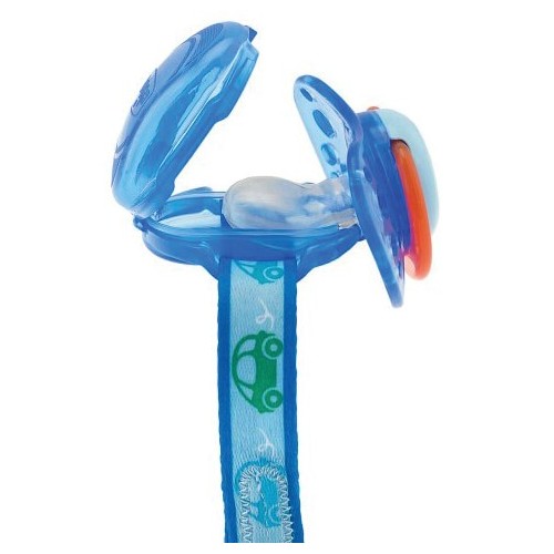 Chicco Αλυσίδα Πιπίλας Με Κλιπ Και Κάλυμμα Θηλής Μπλε C70-07263-80 8058664033058
