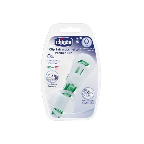 Chicco Αλυσίδα Πιπίλας Με Κλιπ Και Κάλυμμα Θηλής Ουδέτερο C70-07263-00 8058664033065