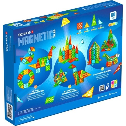 Geomag Magnetic Tiles Gems 60pcs. PF.224.103.00 7640122241030