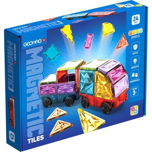 Geomag Magnetic Tiles Gems Vehicles 24pcs. PF.224.221.00 7640122242112