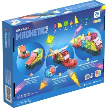 Geomag Magnetic Tiles Gems Vehicles 24pcs. PF.224.221.00 7640122242112