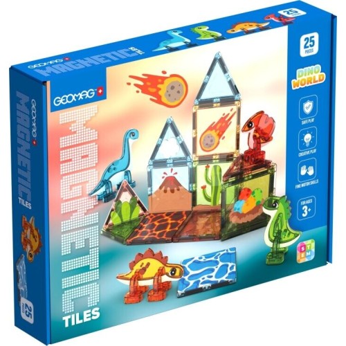 Geomag Magnetic Tiles Dino World 25pcs. PF.224.221.00 7640122242211