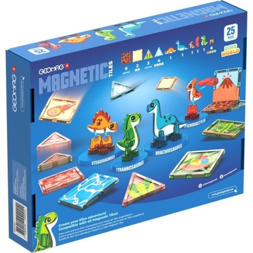 Geomag Magnetic Tiles Dino World 25pcs. PF.224.221.00 7640122242211