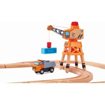 Hape Railway Wooden Crane E3715A 6943478018266