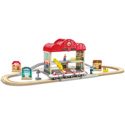 Hape Railway Train Station Set E3877K 6943478050723