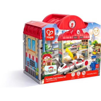 Hape Railway Train Station Set E3877K 6943478050723
