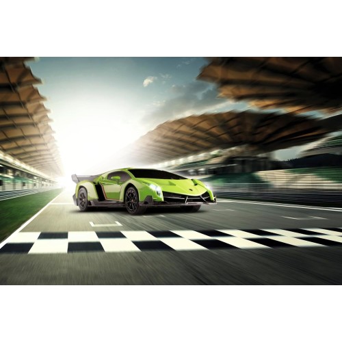 Carson 500404308 1:24 Lamborghini Veneno 2.4g 100% RTR green - remote controlled car, LED lighting, driving time approx. 60 minu