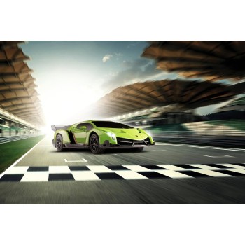 Carson 500404308 1:24 Lamborghini Veneno 2.4g 100% RTR green - remote controlled car, LED lighting, driving time approx. 60 minu